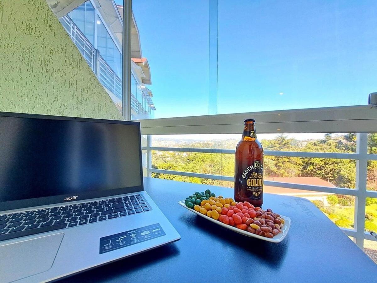Apartamento Charmoso Com Lareira Campos do Jordão Esterno foto